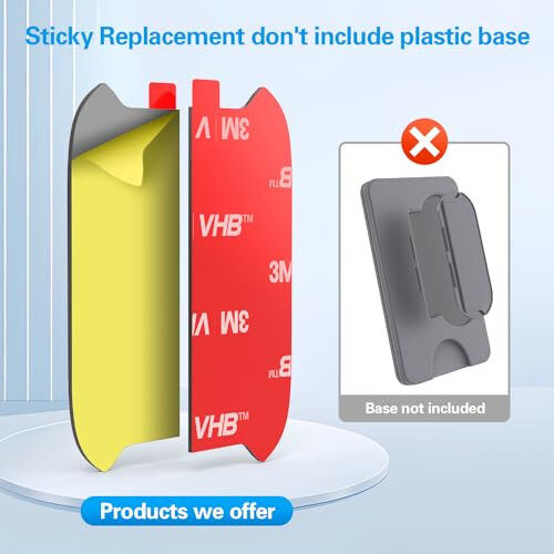 Sticky Adhesive Replacement for Socket Wallet+ Base, pop-tech 6pcs 3M VHB Strong Sticker Pads for Cell Phone Wallet Plus Case Back Stand, Double Sided Tape for iPhone 13 14, Samsung & All Smartphone - 2