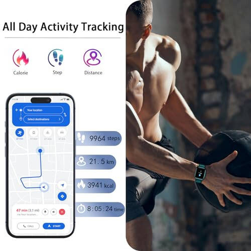 Stiive Fitness Takip Cihazı, Erkek Kadın Akıllı Saat, Kalp Atış Hızı Monitörü, Adım Sayacı, Uyku Monitörü, 50 Metre Su Geçirmez Adım Sayacı iOS ve Android Telefonlarla Uyumlu - 7