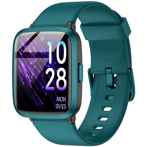 Stiive Fitness Tracker, Erkaklar va Ayollar uchun Smart Watch, Yurak Urishini Kuzatuvchi, Pedometr, Uyqu Monitori, 50 metr Su O'tkazmaydigan Qadamlarni Kuzatuvchi, iOS va Android Telefonlar bilan Mos keladi - 1