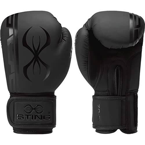 STING Olympics Sponsor - Armaplus Boxing Gloves | for Competition or Training in Boxing, MMA & Sparring Muay Thai | Anatomically Designed | for Adult Men & Women & Kids (Black, 16 oz) - 1