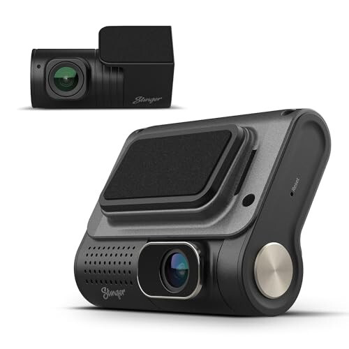 Stinger OPSIS Universal 2k Quad HD (1440p) Front & FHD Rear Dash Camera, Built-in Wi-Fi & GPS, ADAS, Parking Surveillance, Mute Notifications, Smart App, 32gb MicroSD Included - 1