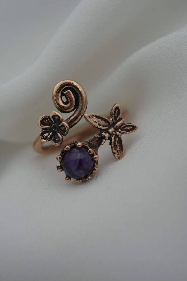 Stone Age Amethyst Ring with Special Stone - 2