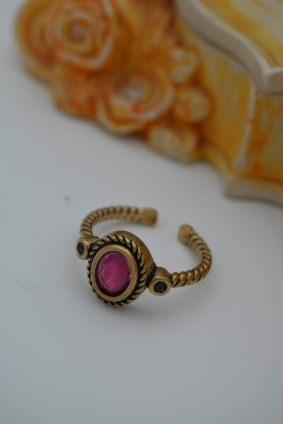 Stone Age Baroque Ruby Ring - 3