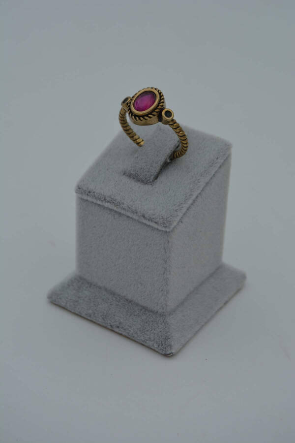 Stone Age Baroque Ruby Ring - 4