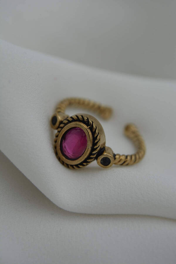 Stone Age Baroque Ruby Ring - 6