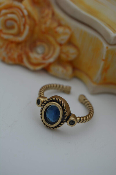 Stone Age Baroque Sapphire Ring - 1