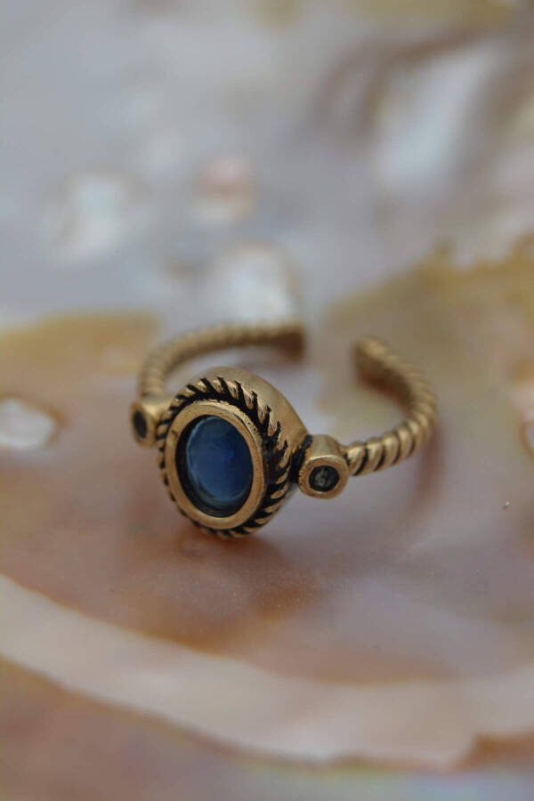 Stone Age Baroque Sapphire Ring - 2