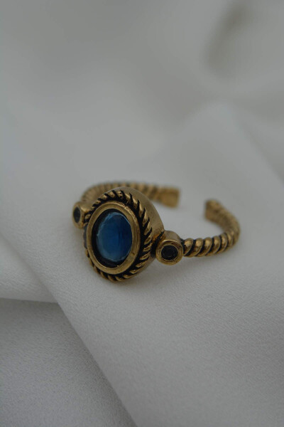 Stone Age Baroque Sapphire Ring - 4