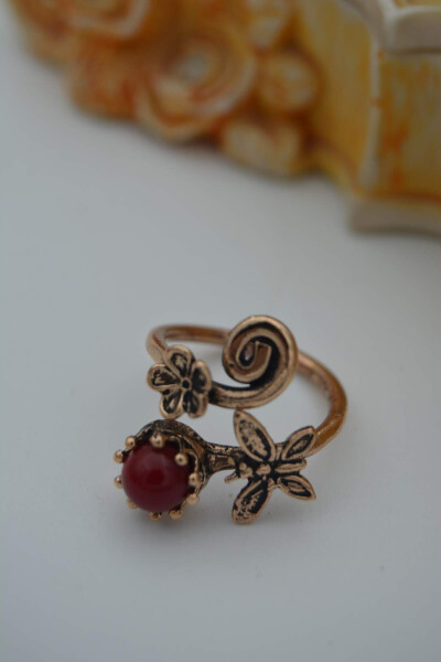 Stone Age Special Carved Coral Ring - 3