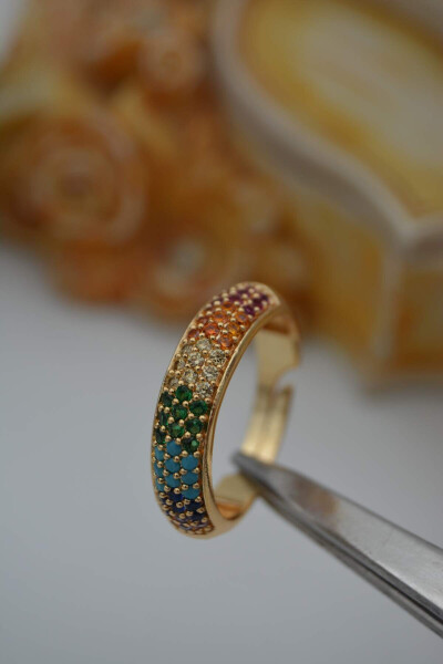 Stone Age zircon ring, inspired by ancient times. - 2