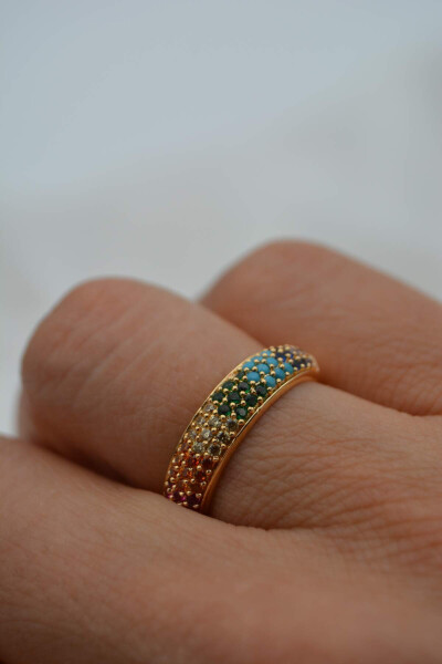 Stone Age zircon ring, inspired by ancient times. - 6