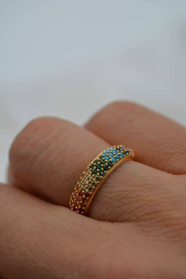 Stone Age zircon ring, inspired by ancient times. - 6