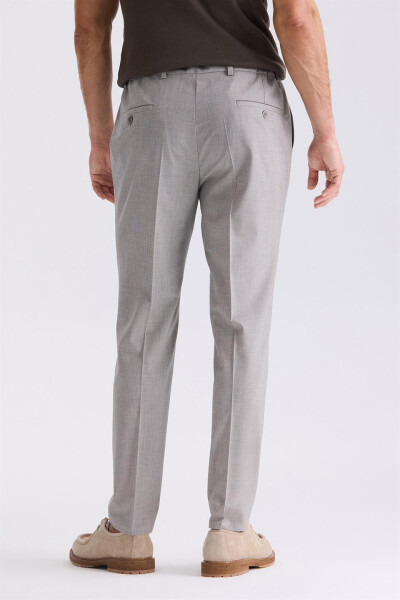 Stone Comfort Fit Elastic Waist Wool Trousers - 3