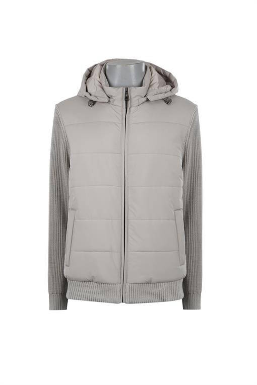 Stone Comfort Fit Hooded Knit Winter Jacket - 9