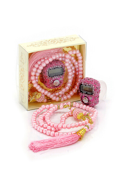 Stone Prayer Bead - Pearl Rosary Gift Set - Pink - 1