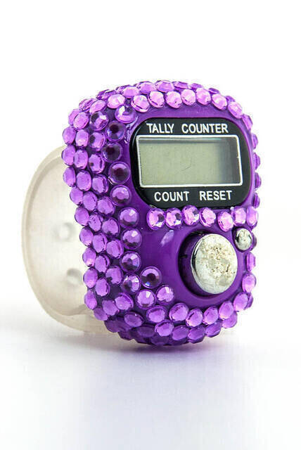 Stone Prayer Beads - Digital Ring - Purple - 1