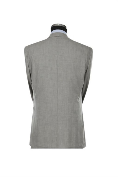 Stone Slim Fit Single Breasted Wool Suit - 7