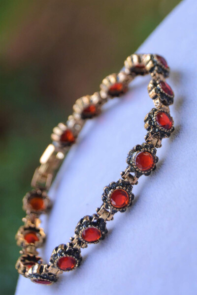 STONEAGE Black Diamond and Root Ruby Women's Bracelet - 2