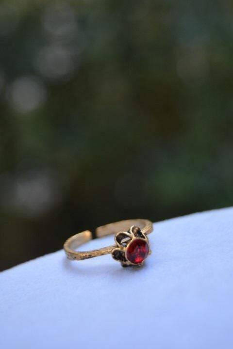 STONEAGE JEWELLERY Ruby Adjustable Women's Ring - 3