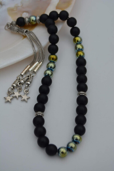 STONEAGE Matte Onyx and Hematite Prayer Beads - 1