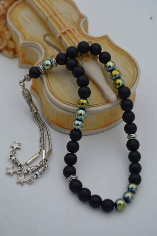 STONEAGE Matte Onyx and Hematite Prayer Beads - 2