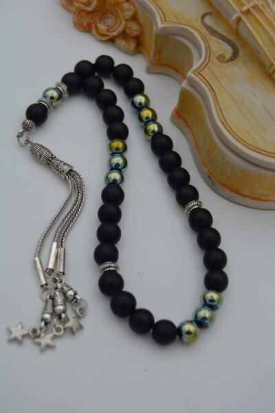 STONEAGE Matte Onyx and Hematite Prayer Beads - 3