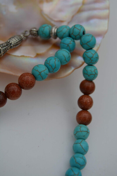 STONEAGE Turquoise and Starstone Prayer Beads - 4