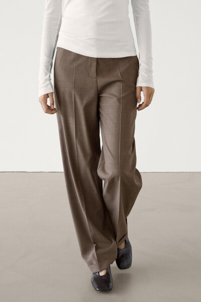 Straight fit 100% wool pants - 2