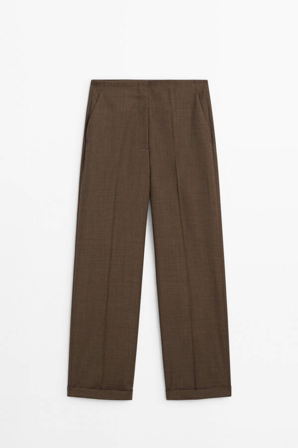 Straight fit 100% wool pants - 5