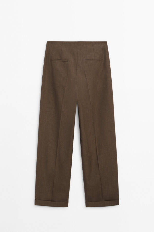 Straight fit 100% wool pants - 7