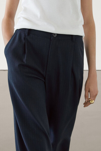 Straight fit pinstripe pants - 2