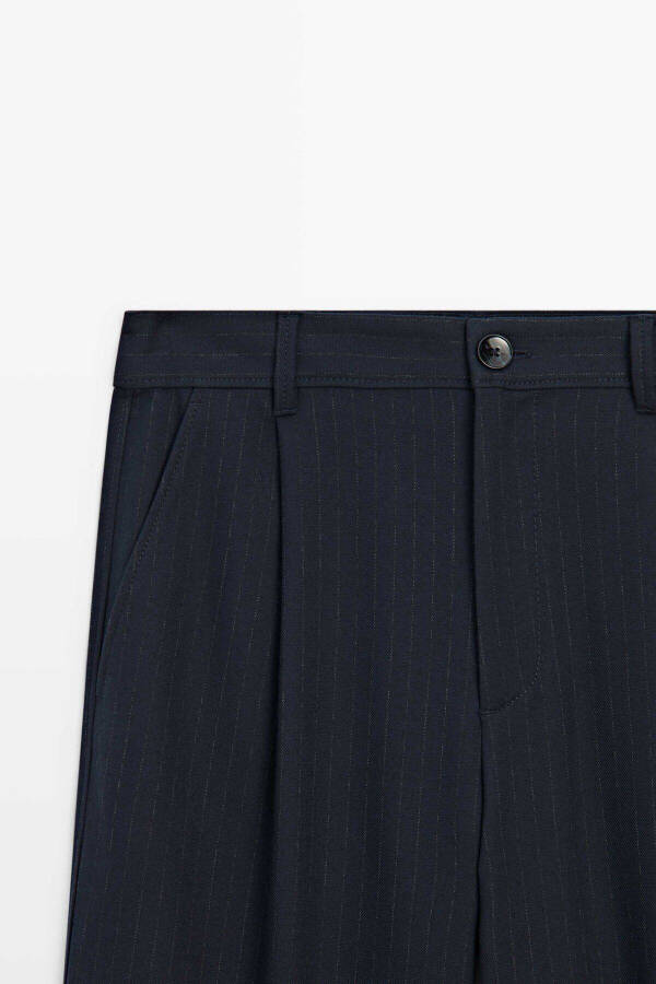 Straight fit pinstripe pants - 7