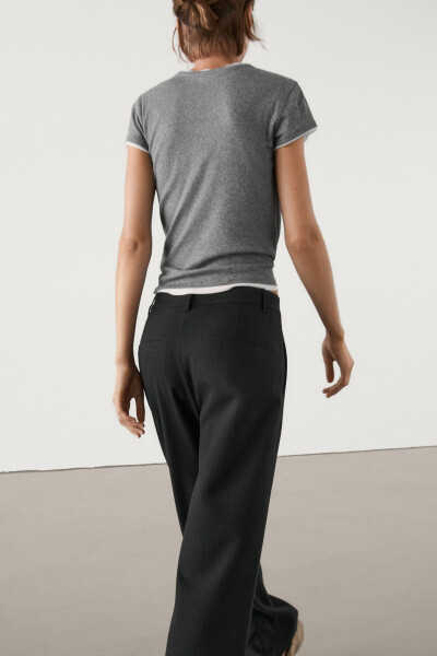 Straight fit, pinstripe pants - 12