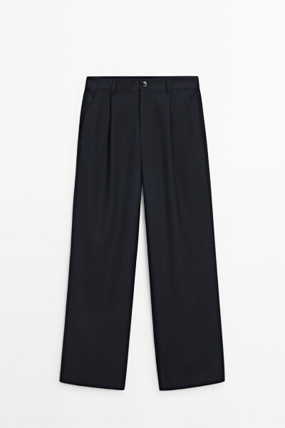 Straight fit, pinstripe pants - 14