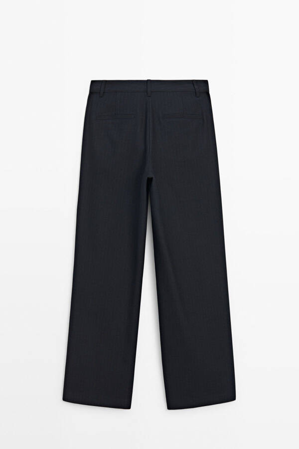 Straight fit, pinstripe pants - 16