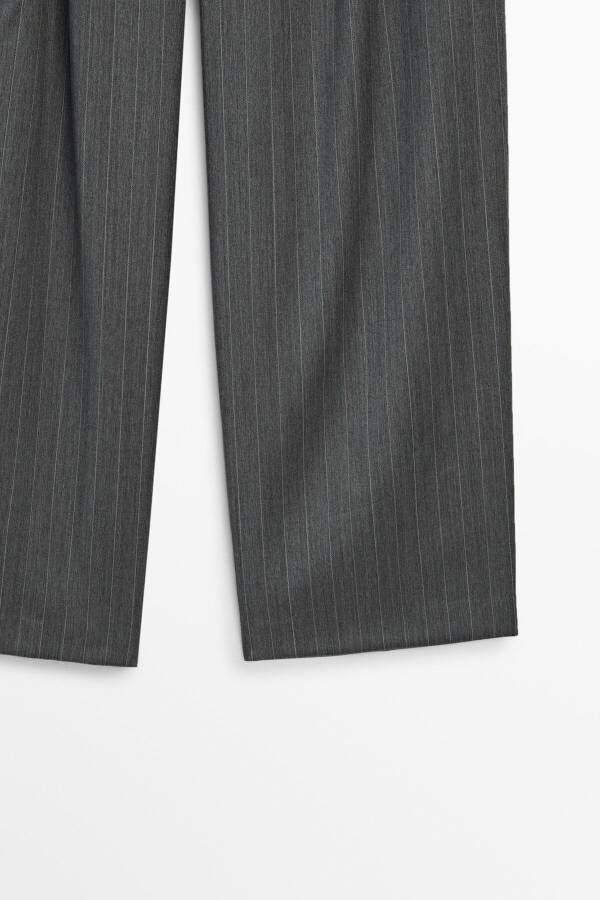 Straight fit, pinstripe pants. - 8