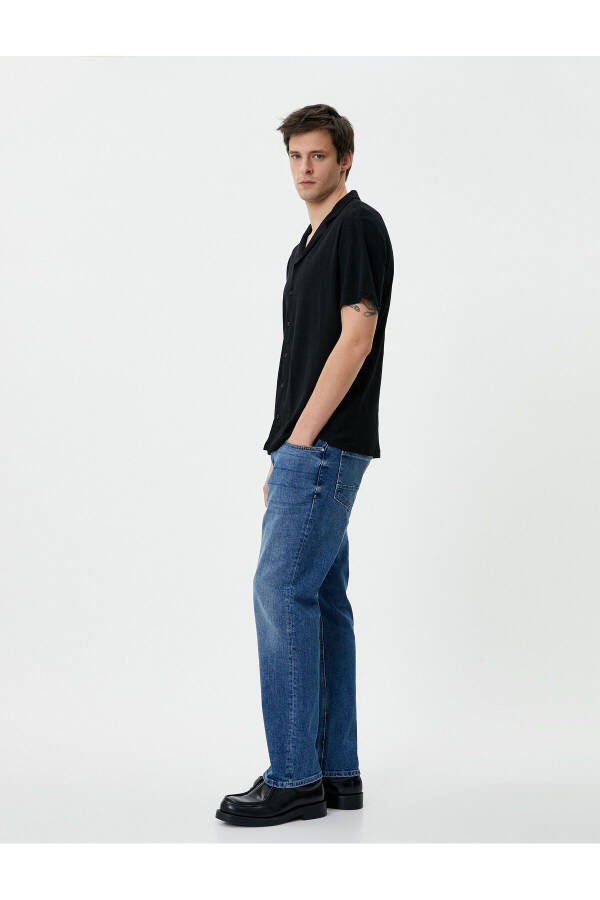 Straight Fit Pipe Leg Jeans - 8