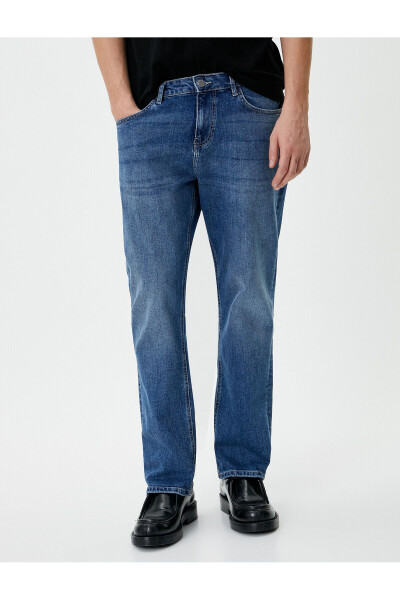 Straight Fit Pipe Leg Jeans - 3