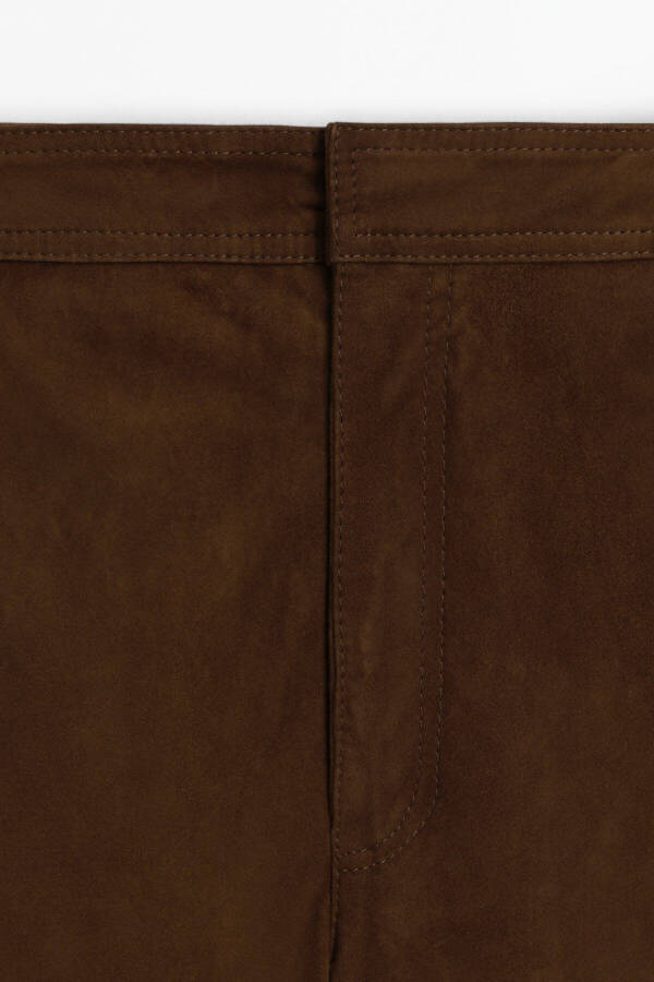 Straight fit suede pants - 14