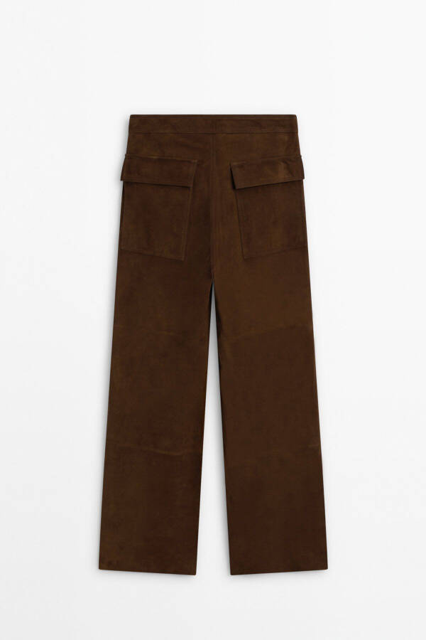 Straight fit suede pants - 15