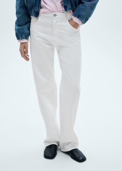 Straight leg, mid rise Miami jeans - White - 9