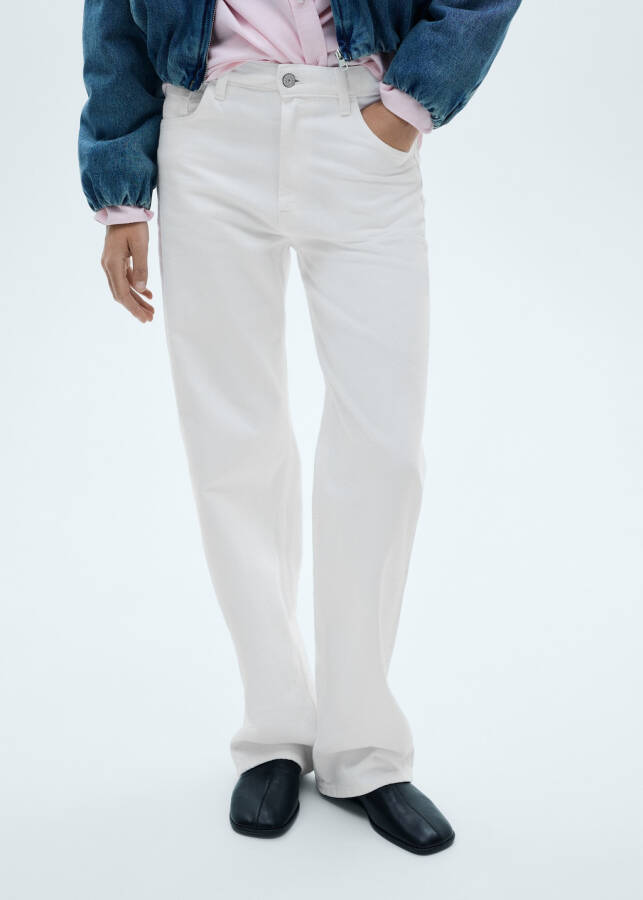 Straight leg, mid rise Miami jeans - White - 9