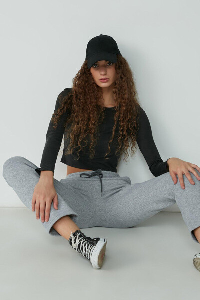 Straight Leg Sweatpants 901 Grey - 2