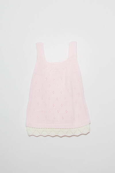 Strapless Lace Embroidered Baby Girl Dress - 1