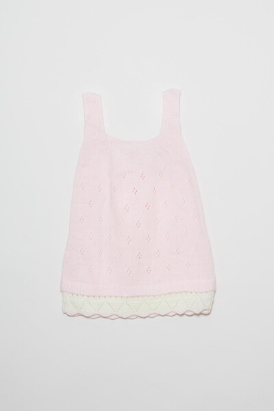 Strapless Lace Embroidered Baby Girl Dress - 2