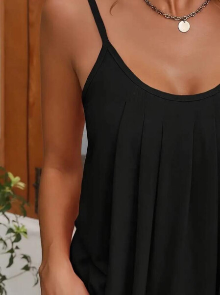 Strapless, pleated detail, viscose blouse. - 3