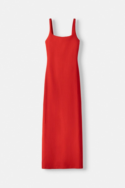 Strapless Square Neck Midi Dress - 3