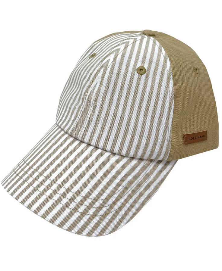 Street Style Baseball Cap Camel Stripe - 3