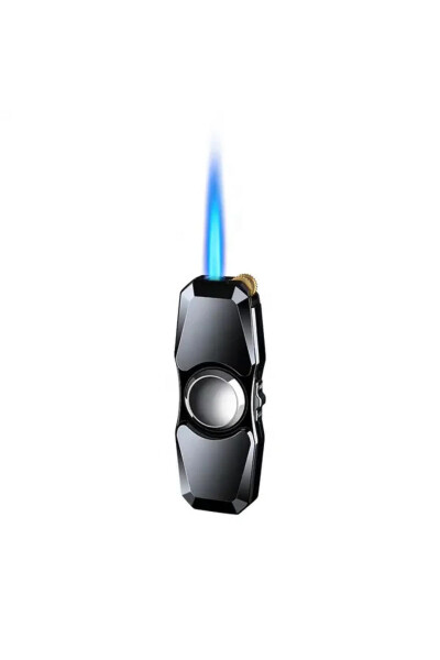 Stress Spinner Lighter Metal Body Stylish Design Lighter Windproof Turbo Gas Lighter - 9