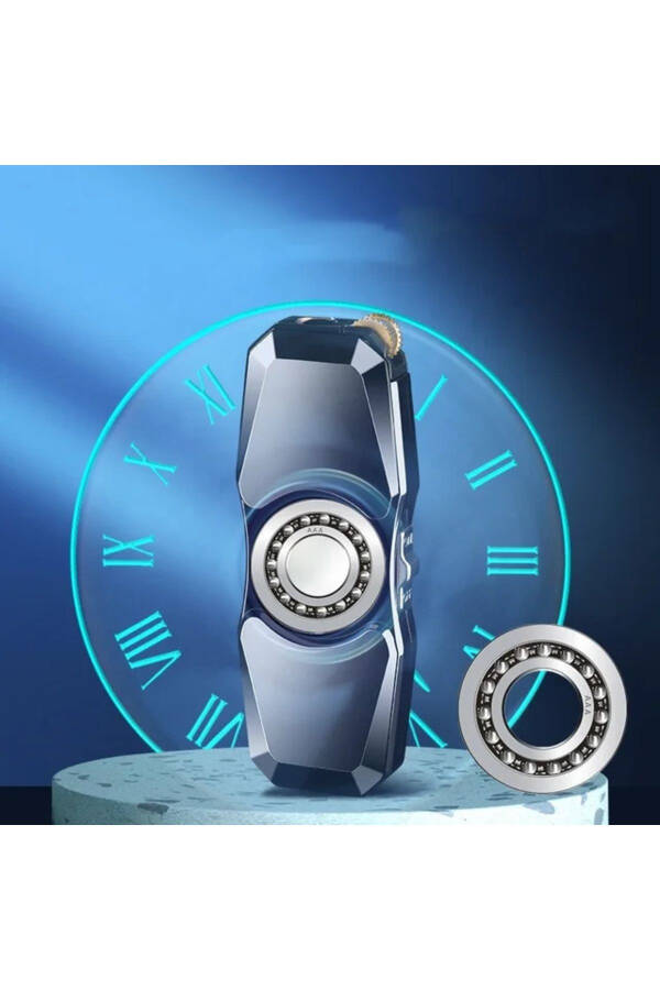 Stress Spinner Lighter Metal Body Stylish Design Lighter Windproof Turbo Gas Lighter - 11